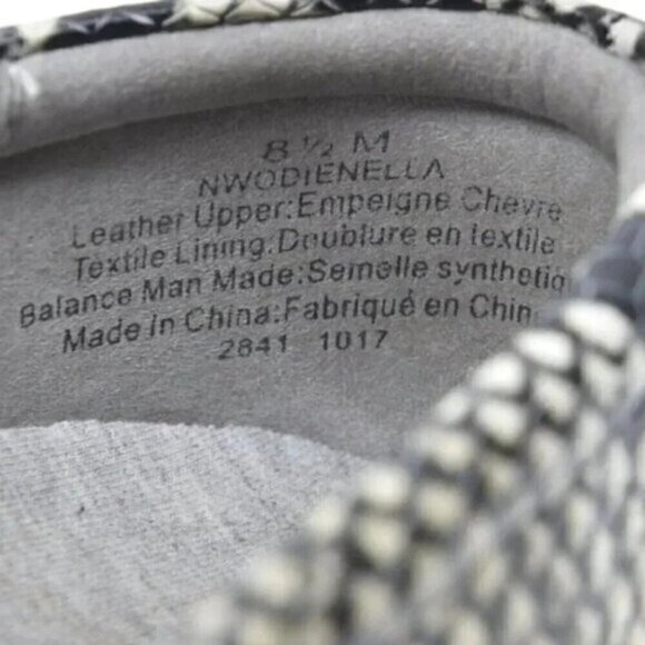 Nine West ODIENELLA Leather Reptile Print Platform Shoes Black Size 8.5 - Picture 14 of 14